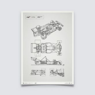 Product image for Giorgio Piola Technical Drawing - Ferrari 312 T - Niki Lauda - 1975