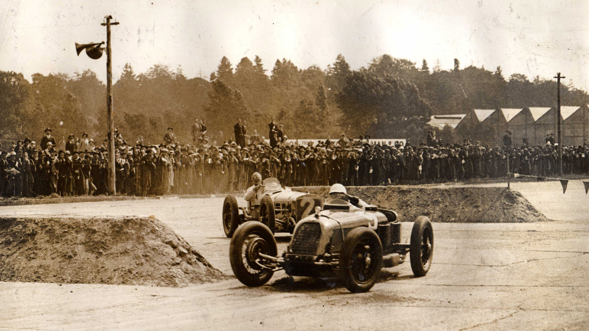 Relive the first British Grand Prix this weekend, as Brooklands goes