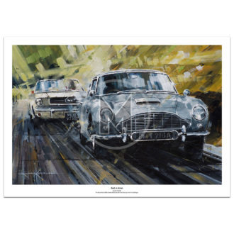 Product image for Back In Action | James Bond - Aston Martin | John Ketchell | Limited Edition print