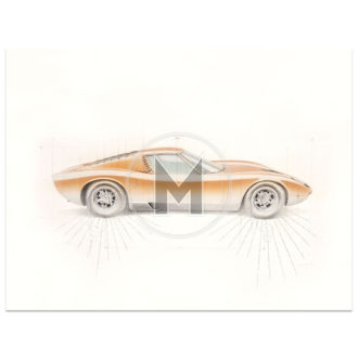 Product image for Lamborghini Miura | REVS ART | Art Print