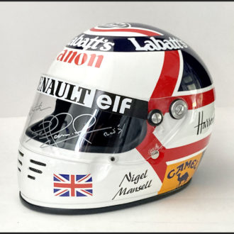 Product image for Nigel Mansell signed Williams 1992 full size display helmet