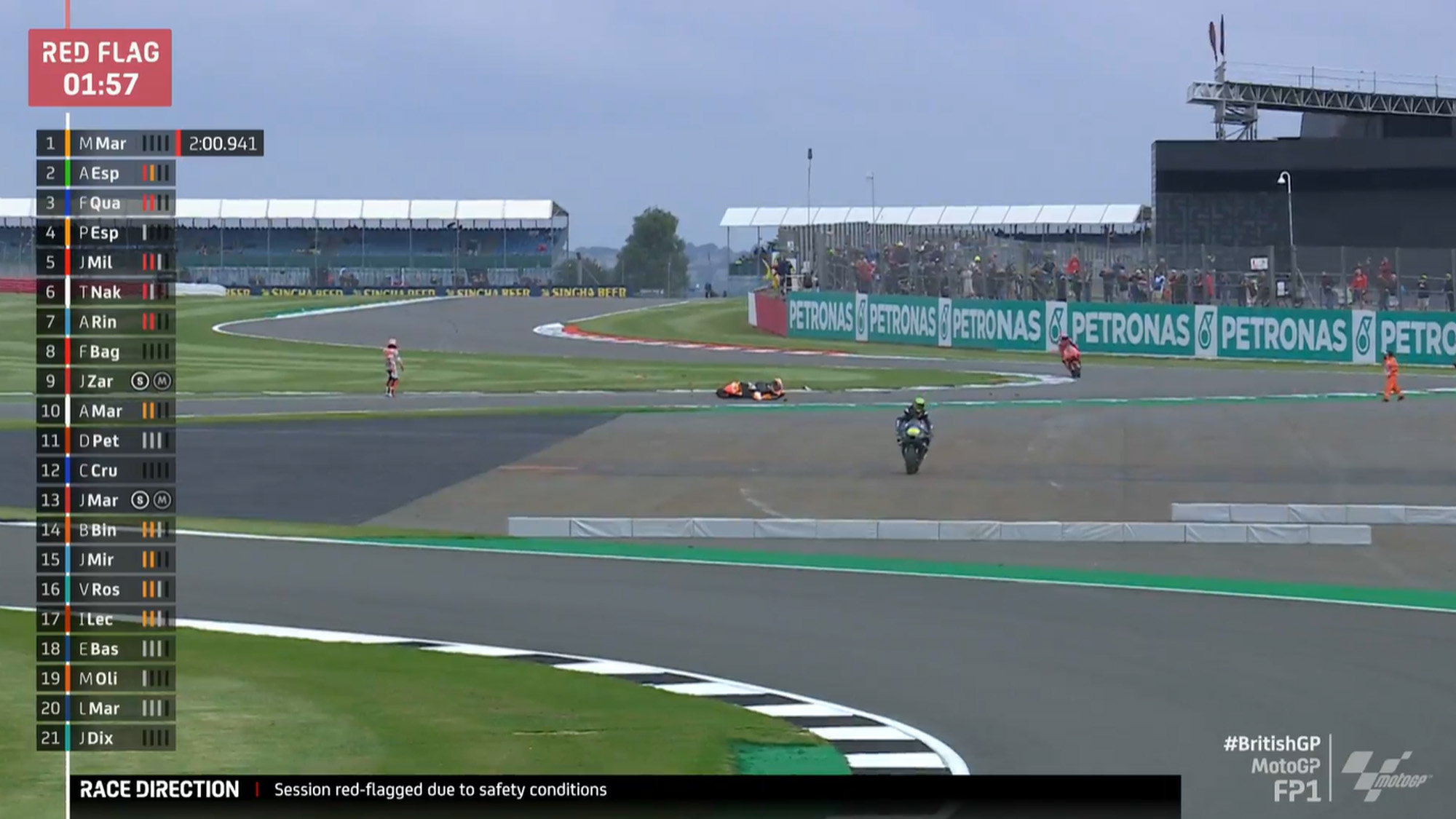 Silverstone MotoGP crash