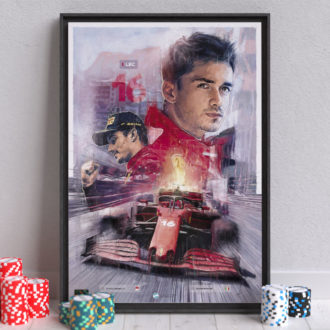 Product image for Charles Leclerc, Scuderia Ferrari F1 Wall Art – Limited edition of 250
