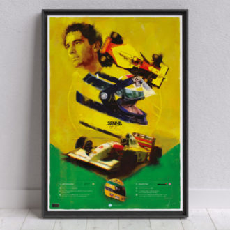 Product image for Ayrton Senna F1 Poster McLaren F1 Wall Art - Limited edition of 100