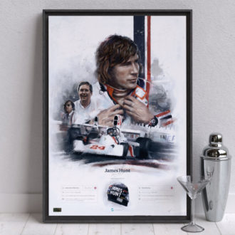 Product image for James Hunt, Hesketh Racing Formula 1 Wall Art - Limited edition of 100