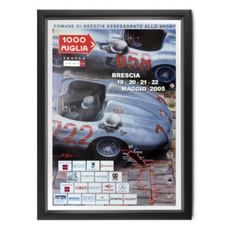 Product image for Stirling Moss signed '50th Anniversary' 2005 Mille Miglia original poster