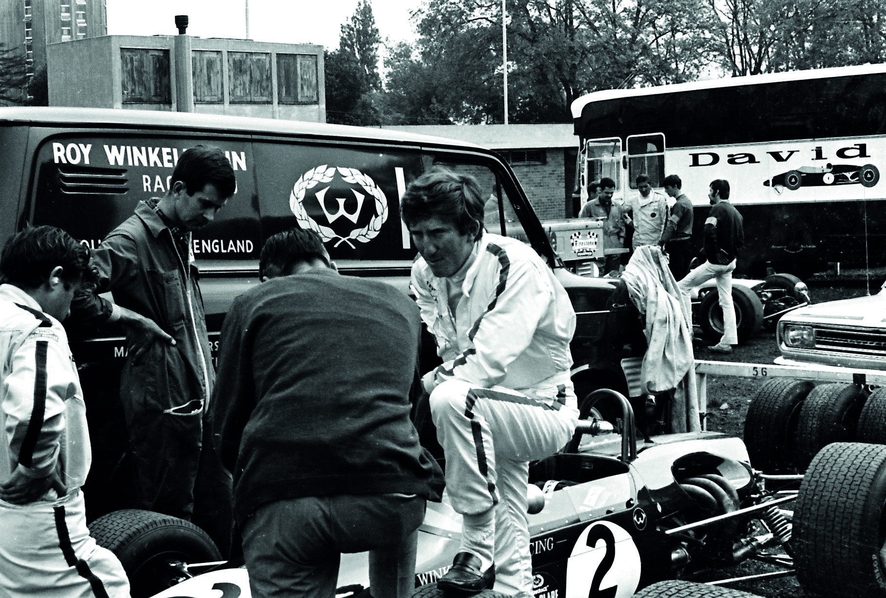 Jochen Rindt with the Roy Winkelmann Brabham BT23C at Crystal Palace in 1968