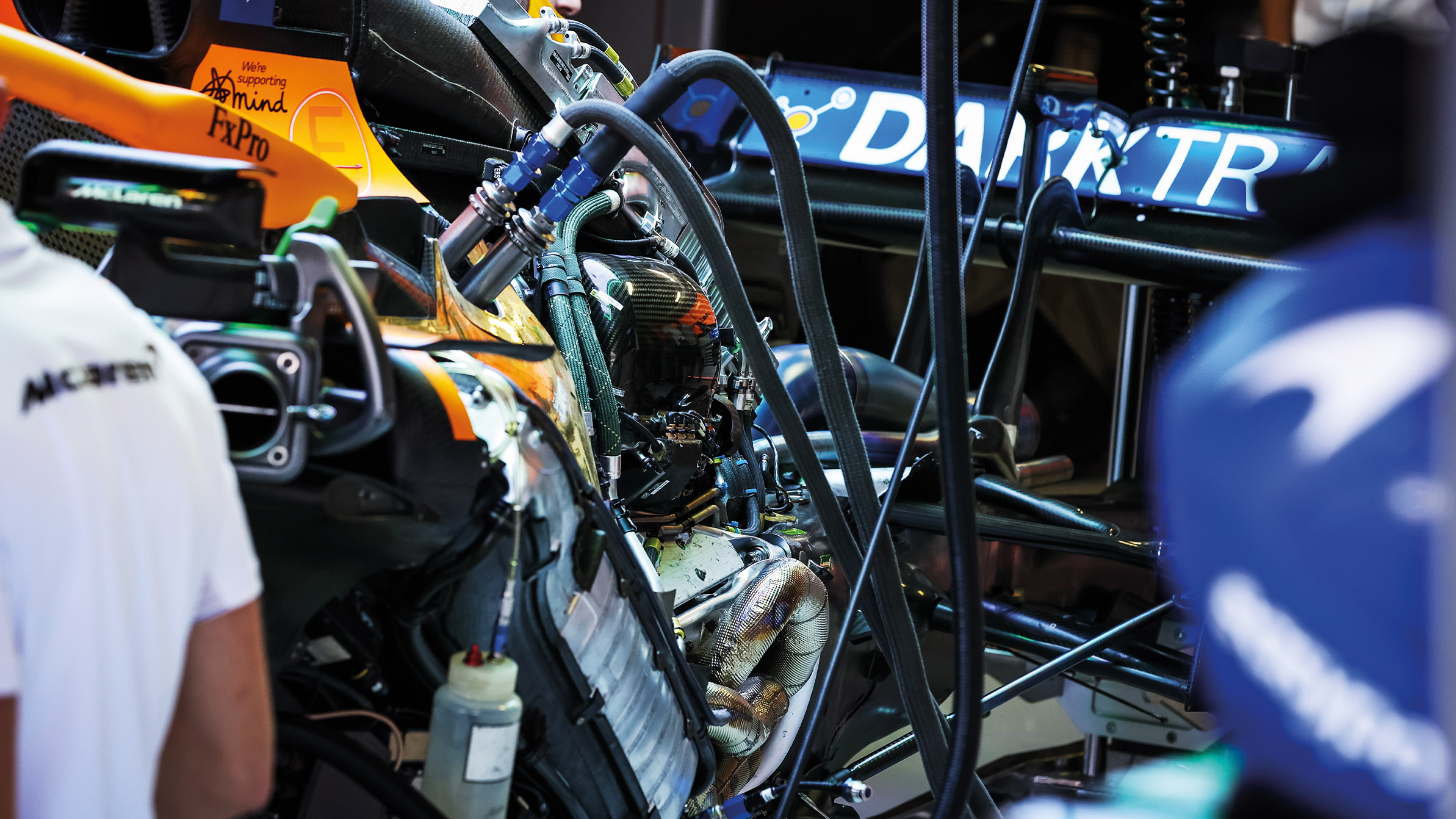 McLaren F1 car with engine cover off