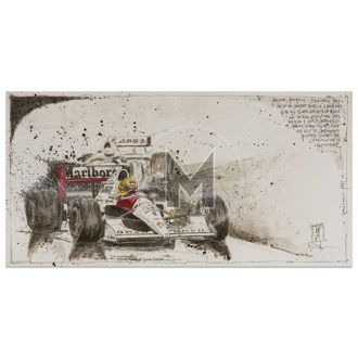 Product image for Racing Legends | Raindance | Aryton Senna | 1991 | By Dirk Becker | Limited Edition Print