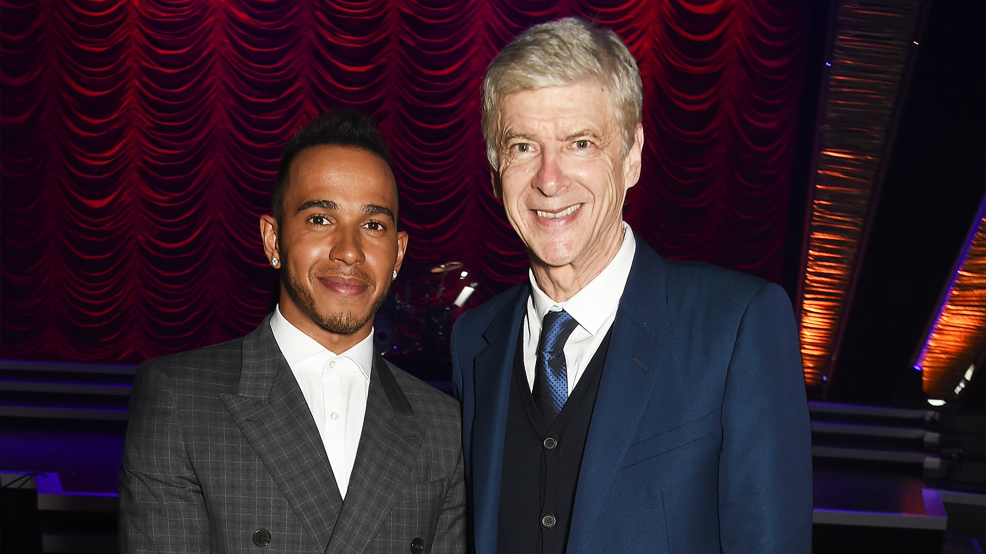 Lewis Hamilton with Arsene Wenger