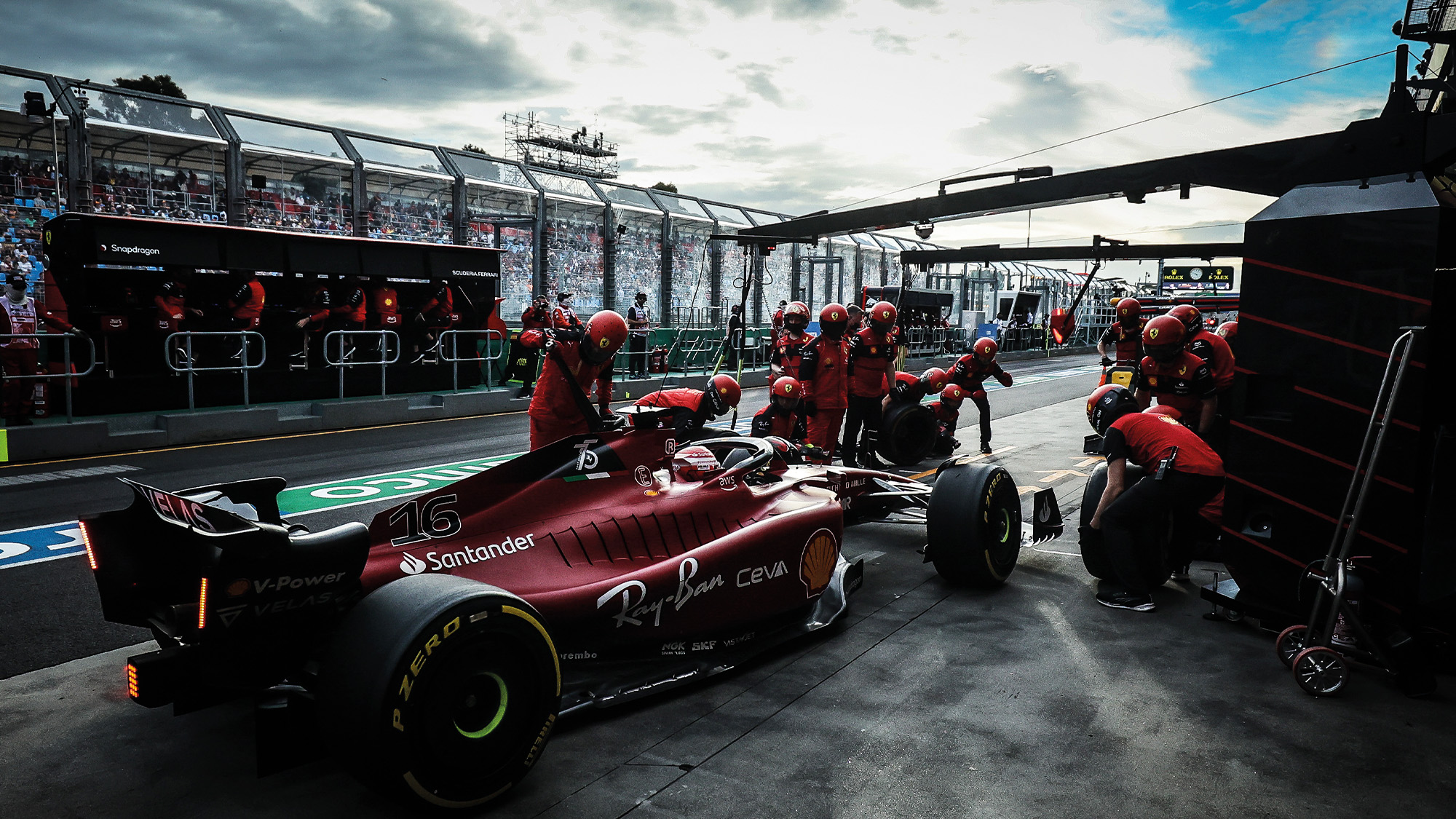 Charles Leclerc pitstop