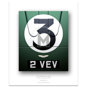 Product image for 1961 Aston Martin DB4GT Zagato (Jim Clark / Goodwood / 2 VEV) | Simon Owen | Limited Edition print